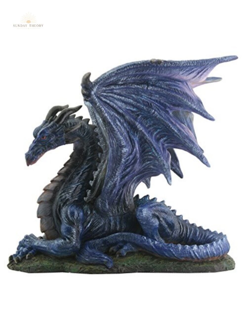 Midnight Dragon Collectible Figurine Resin Decorative Accent for Shelf Display